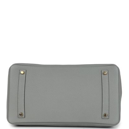 Hermes Birkin 35 Gris Mouette Togo Gold Hardware