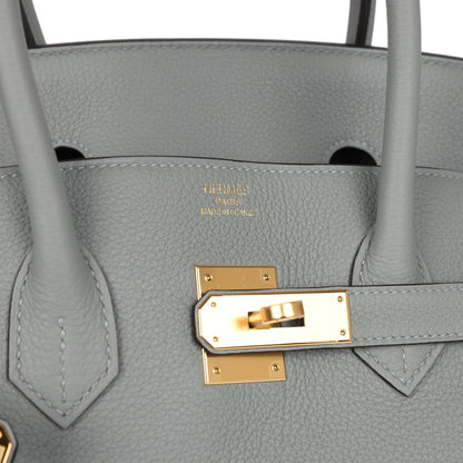Hermes Birkin 35 Gris Mouette Togo Gold Hardware