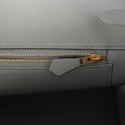 Hermes Birkin 35 Gris Mouette Togo Gold Hardware