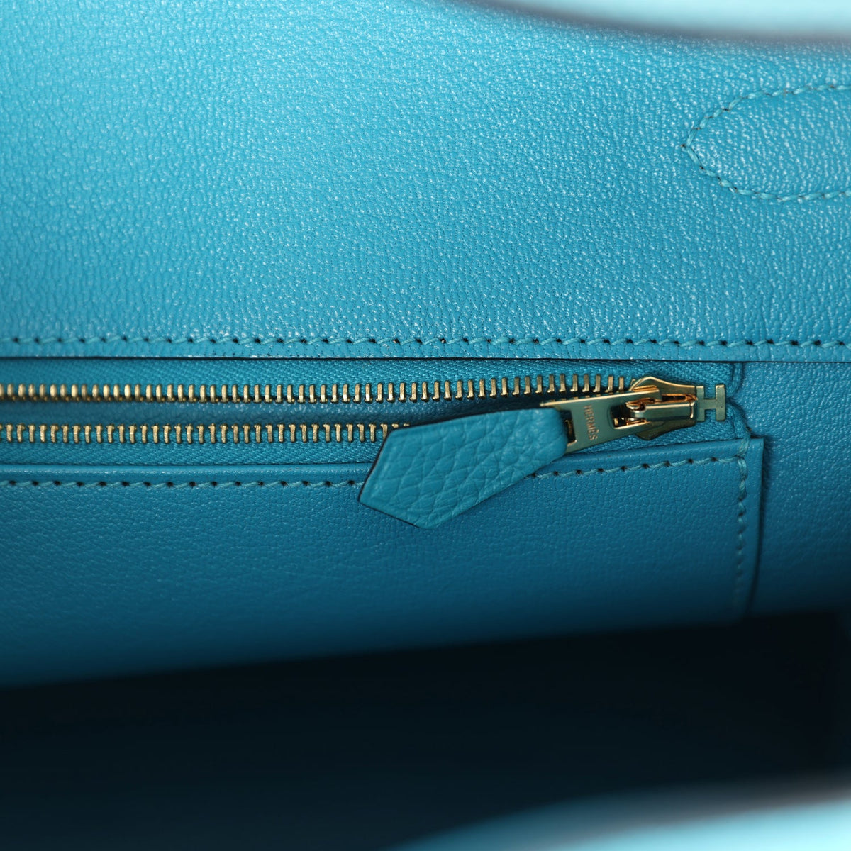 Pre-owned Hermes Birkin 35 Bleu Izmir Clemence Gold Hardware