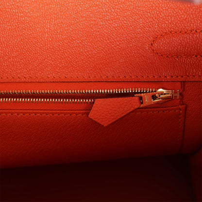 Hermes Birkin 30 Feu Togo Gold Hardware