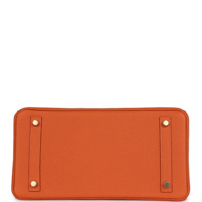 Hermes Birkin 30 Orange Togo Gold Hardware