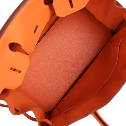 Hermes Birkin 30 Orange Togo Gold Hardware