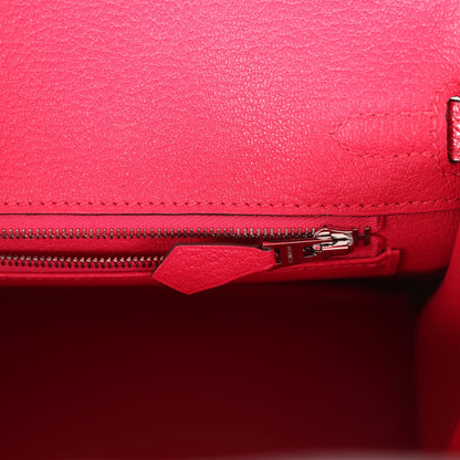 Hermes Birkin 25 Rose Extreme Varanus Niloticus Lizard Palladium Hardware