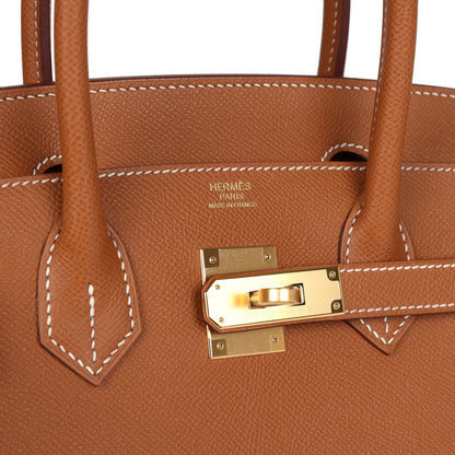 Hermes Birkin Sellier 30 Gold Epsom Gold Hardware
