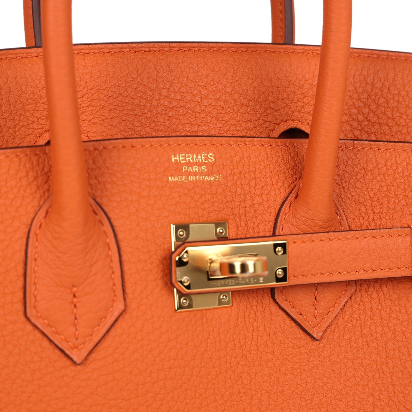 Hermes Birkin 25 Orange Togo Gold Hardware