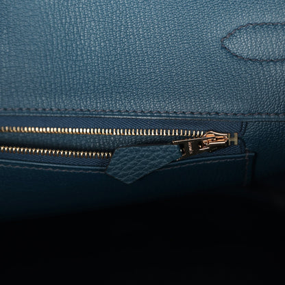 Hermes Birkin 35 Vert Rousseau Togo Gold Hardware