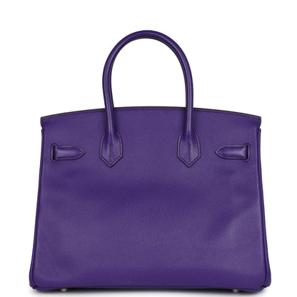 Pre-owned Hermes Birkin 30 Crocus Epsom Palladium Hardware