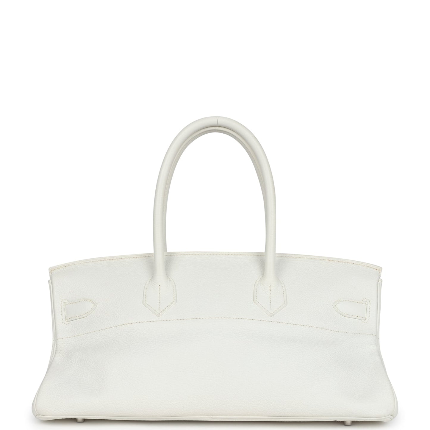 Pre-owned Hermes Shoulder Birkin 42 JPG White Clemence Palladium Hardware