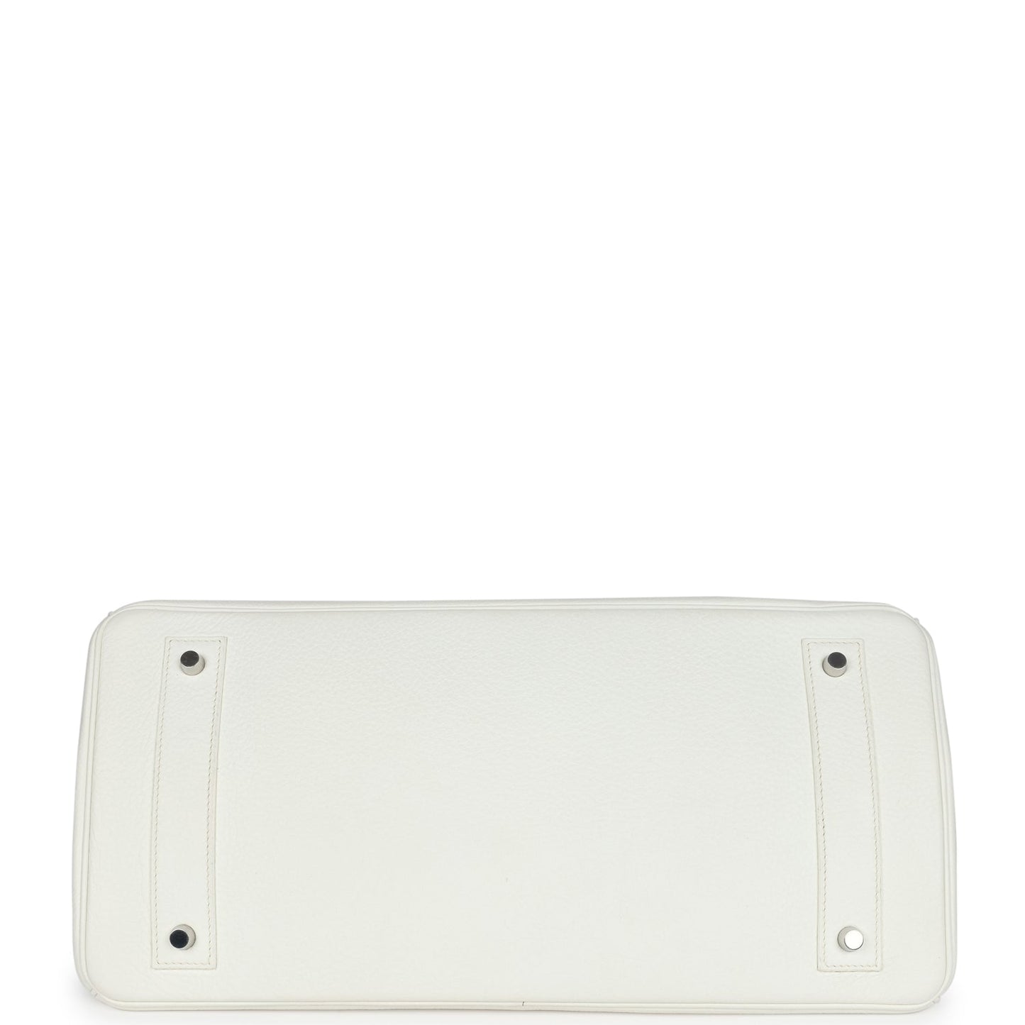 Pre-owned Hermes Shoulder Birkin 42 JPG White Clemence Palladium Hardware