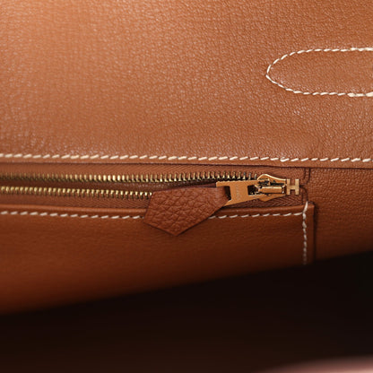 Pre-owned Hermes Birkin 35 Gold Togo Gold Hardware