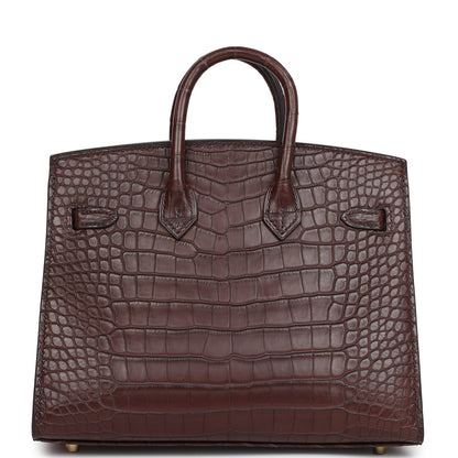 Hermes Birkin Sellier 20 Havane Matte Alligator Gold Hardware