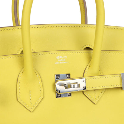 Hermes Birkin 25 Lime Swift Palladium Hardware