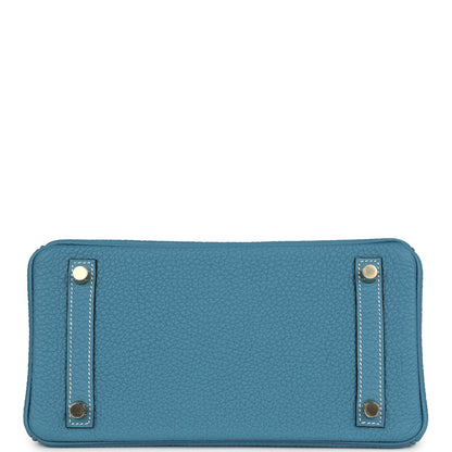Hermes Birkin 25 Blue Jean Togo Gold Hardware