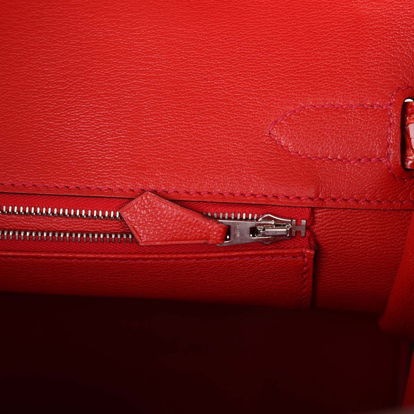 Hermes Birkin 30 Geranium Shiny Niloticus Crocodile Palladium Hardware