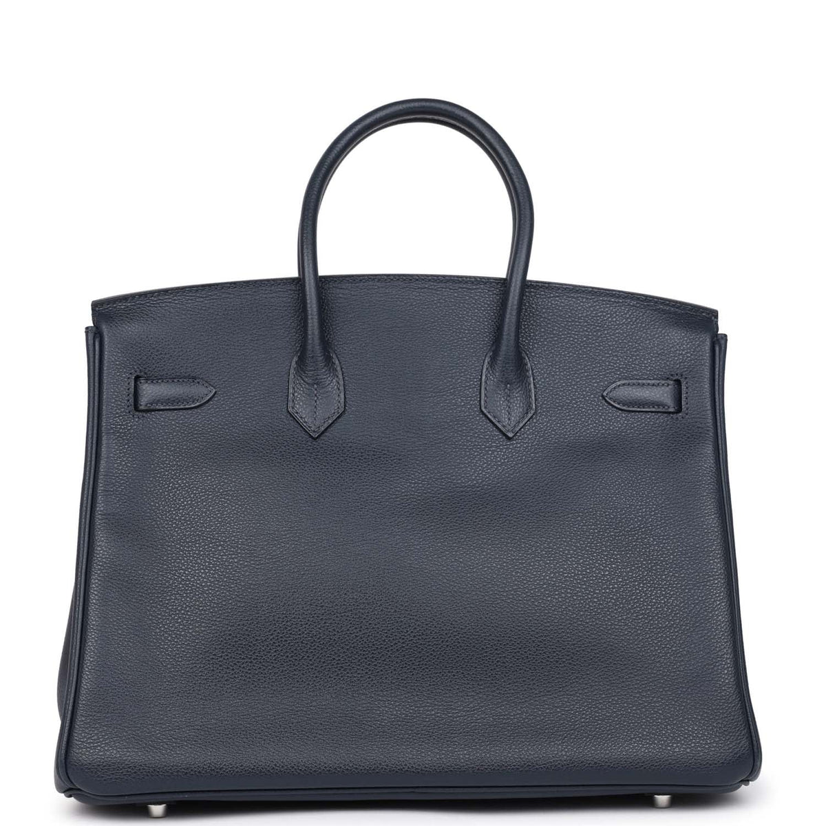 Pre-owned Hermes Birkin 35 Bleu Indigo Vache Trekking Palladium Hardware