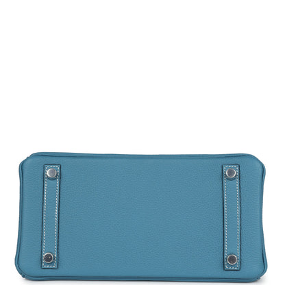Hermes Birkin 25 Blue Jean Togo Palladium Hardware
