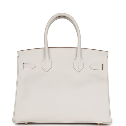 Hermes Birkin 30 Gris Pale Epsom Gold Hardware