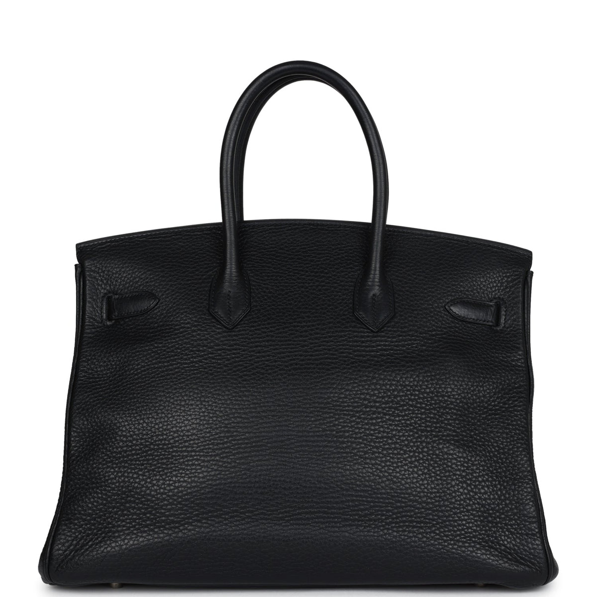 Vintage Hermes Birkin 35 Black Clemence Palladium Hardware