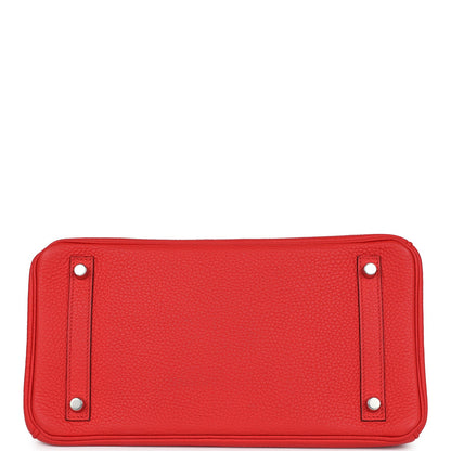 Hermes Birkin 30 Rouge Tomate Clemence Palladium Hardware