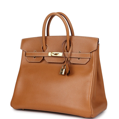 Vintage Hermes HAC Birkin 32 Naturel Ardennes Gold Hardware