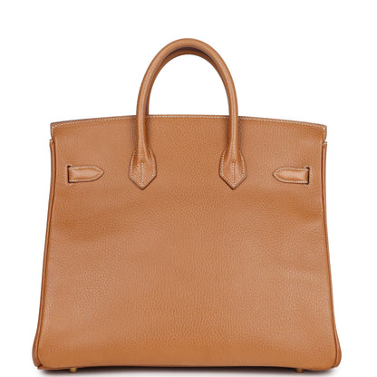 Vintage Hermes HAC Birkin 32 Naturel Ardennes Gold Hardware