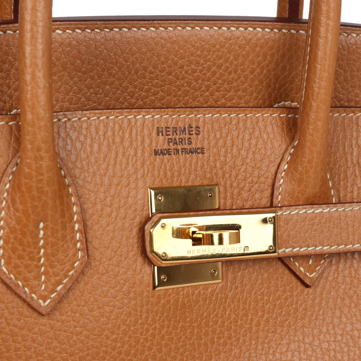 Vintage Hermes HAC Birkin 32 Naturel Ardennes Gold Hardware