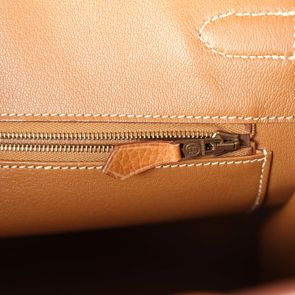 Vintage Hermes HAC Birkin 32 Naturel Ardennes Gold Hardware