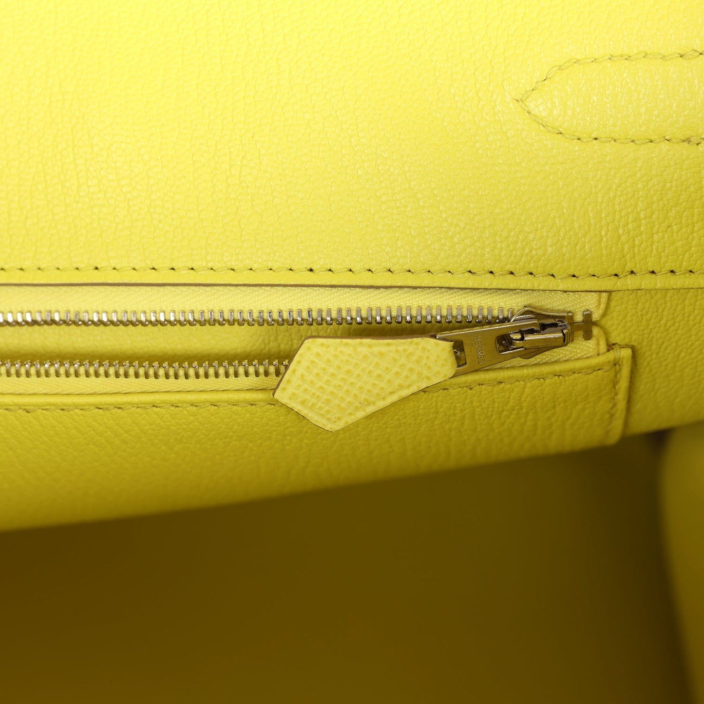 Pre-owned Hermes Birkin 35 Soufre Epsom Palladium Hardware