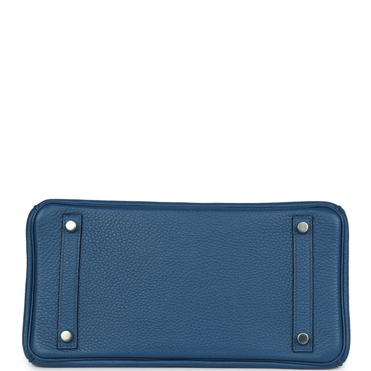 Pre-owned Hermes Birkin 30 Bleu Thalassa Clemence Palladium Hardware
