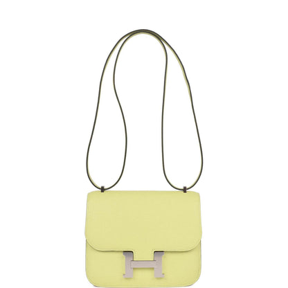 Hermes Constance 18 Jaune Bourgeon Chevre Palladium Hardware