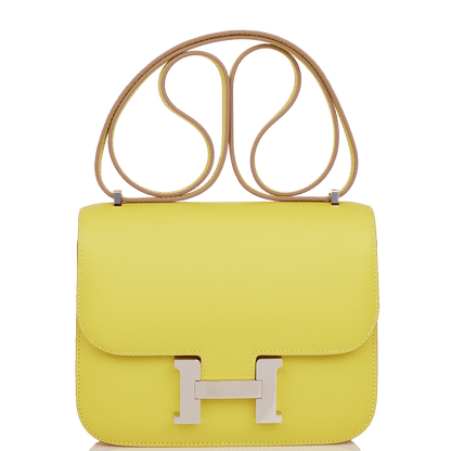 Hermes Constance 18 Lime Epsom Palladium Hardware