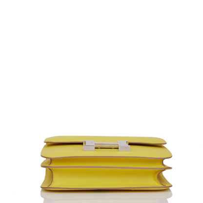 Hermes Constance 18 Lime Epsom Palladium Hardware