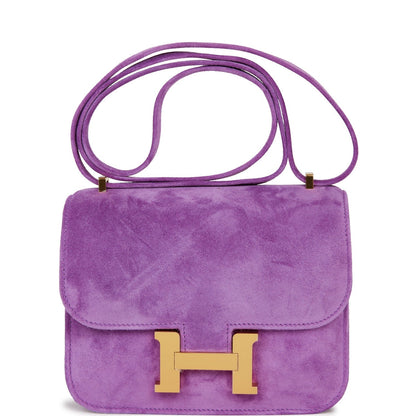 Hermes Constance 18 Violet Doblis Gold Hardware -