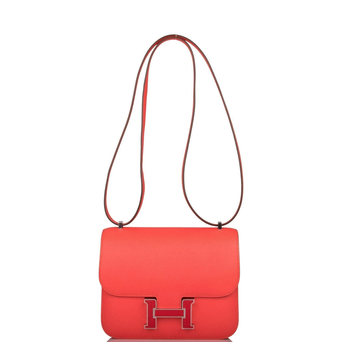 Hermes Constance 18 Rose Texas Epsom Palladium Hardware
