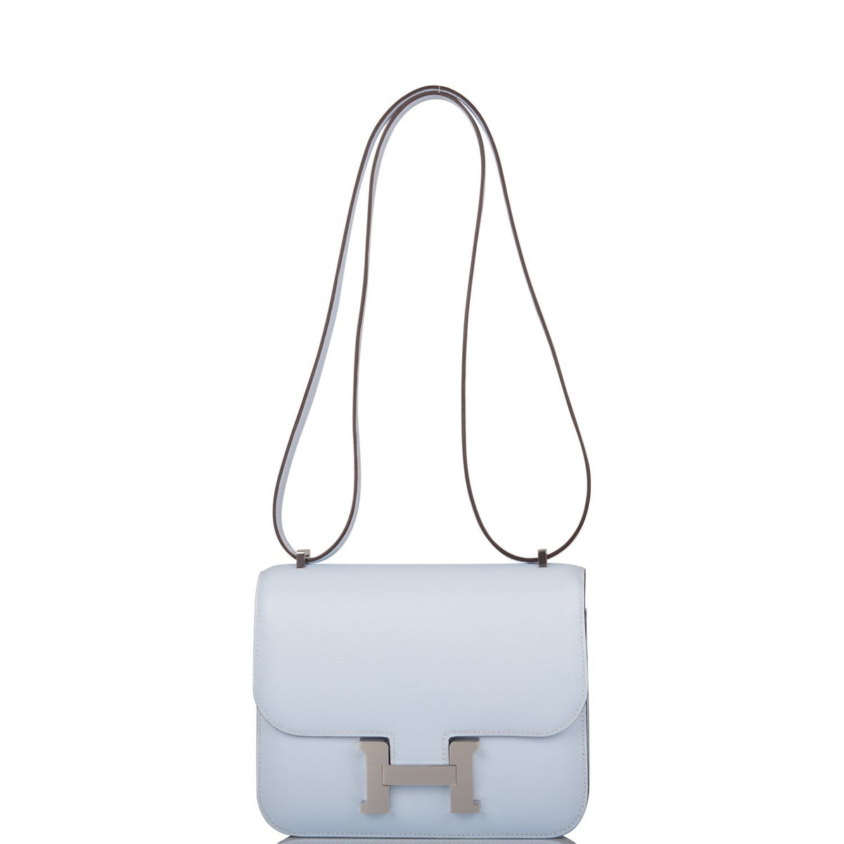 Hermes Constance 18 Bleu Brume Swift Palladium Hardware