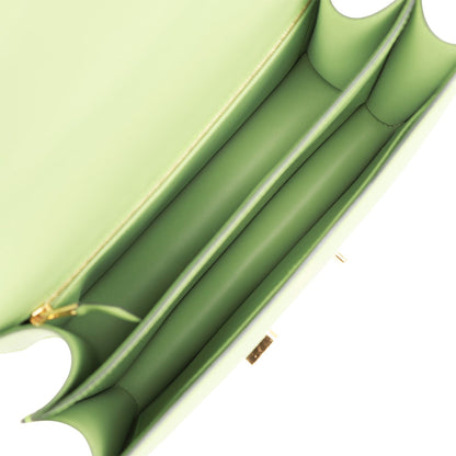 Hermes Constance 24 Vert Criquet Epsom Gold Hardware