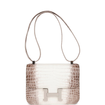 Hermes Constance 1-24 Himalaya Matte Niloticus Crocodile Palladium Hardware
