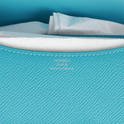Hermes Constance 18 Bleu du Nord Epsom Palladium Hardware