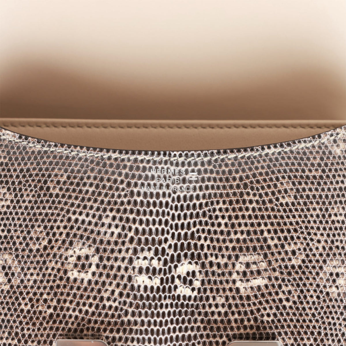 Hermes Mini Constance 18 Ombre Lizard Varanus Palladium Hardware