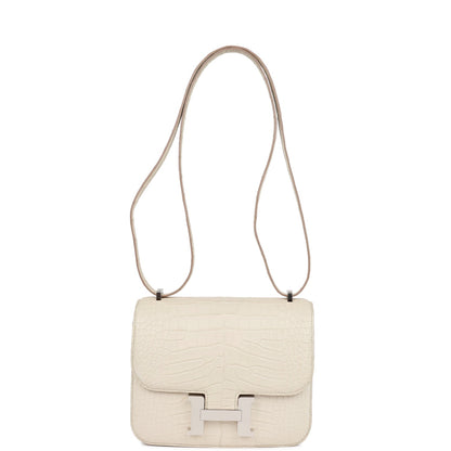 Hermes Constance 18 Beton Matte Alligator Palladium Hardware