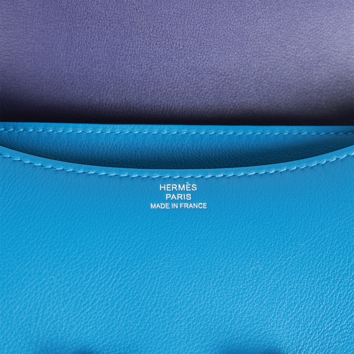 Hermes Constance 18 Mykonos Verso Evercolor Palladium Hardware