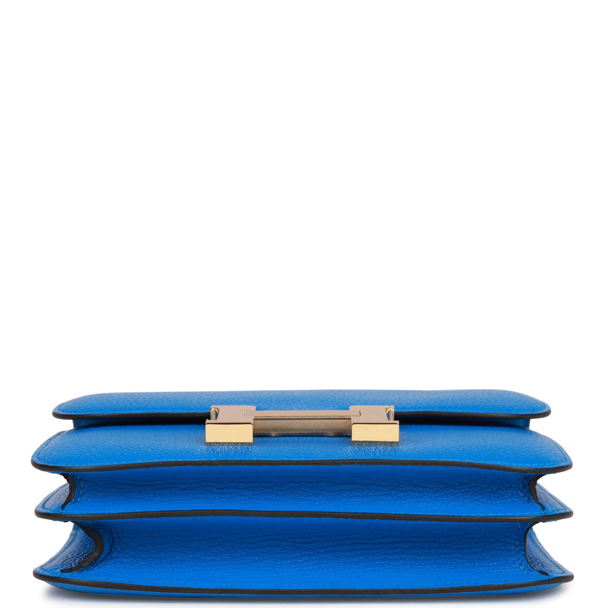 Hermes Constance 18 Bleu Hydra Chevre Gold Hardware