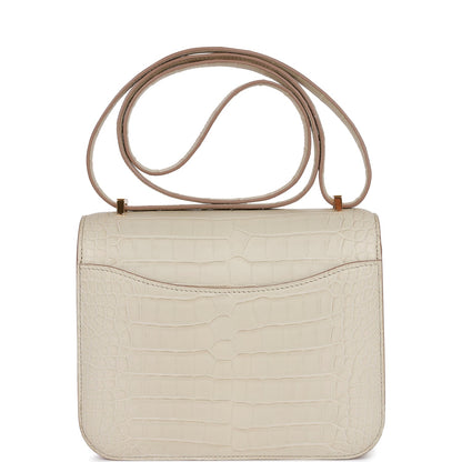 Hermes Constance 18 Beton Matte Alligator Gold Hardware