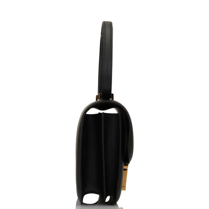 Hermes Constance 18 Black Epsom Gold Hardware