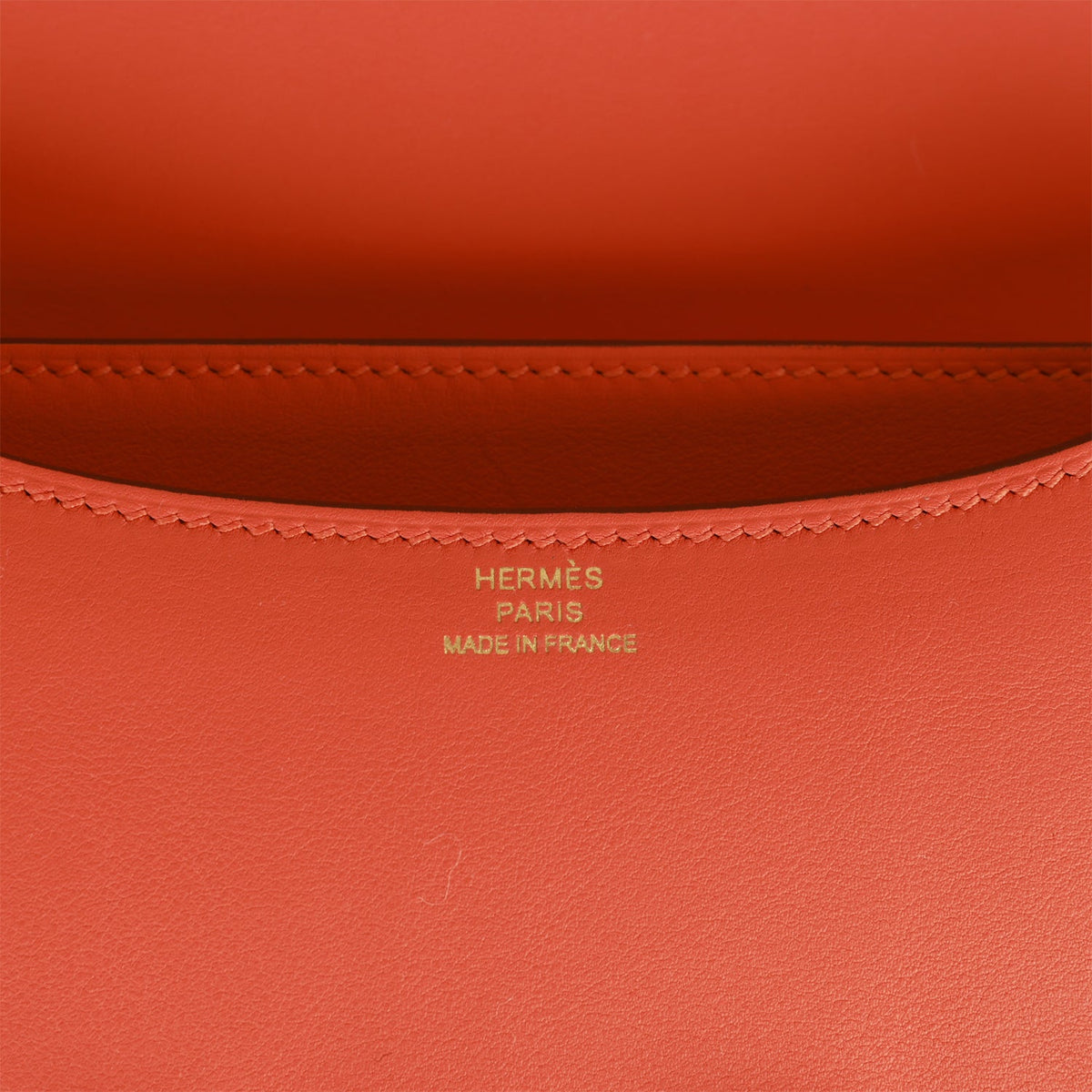 Hermes Constance 1-18 Orange Swift Gold Hardware