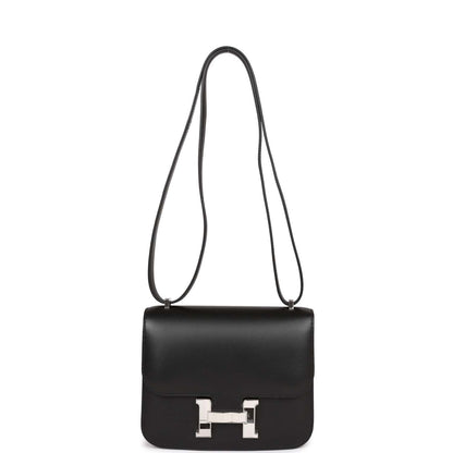 Hermes Constance 18 Studio Disco Black Swift Palladium Hardware