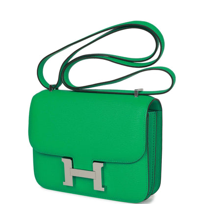 Hermes Constance 1-18 Menthe Chevre Palladium Hardware