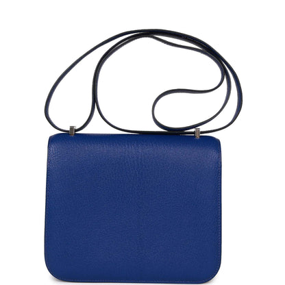 Hermes Constance 18 Bleu Electric Chevre Palladium Hardware