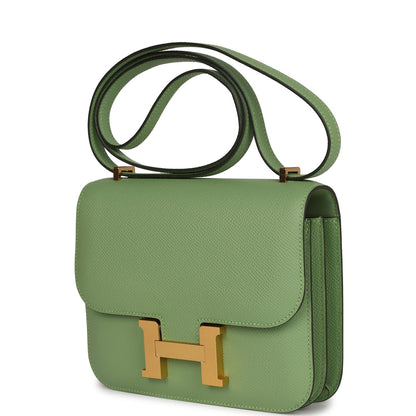 Hermes Constance 18 Vert Criquet Epsom Gold Hardware